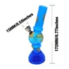 Mini bongo acrílico para fumar cachimbos de água Saco Dab Rig Cachimbos de água Rigs de petróleo Protable Smoker Piper Bubbler Pipe com base moedor