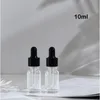 30PCS 5ML-100 ml Tomma Amber Clear Glass Dropper Flaskor Essentiell Oljedroppe Aromaterapi Flytande Reagent Pipette Refillable Bottle