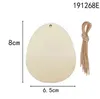 Fournions de fête Pâques Pâle Poulet Poulet Creux Décoration suspendue avec trous Décoration de maison en bois DD9747518602