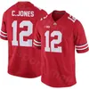 NCAA Fotboll Ohio State Buckeyes College 12 Cardale Jones Jersey 3 Michael Thomas 5 Braxton Miller JT Barrett Limited Custom Name Number