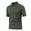 Summer Tactical Military Polo Shirt Men Army Camo PoloShirt Man's Breathable Quick Drying Arm Pocket Polo Shirts