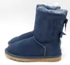 2020 HOT kids Bailey 2 Bows Boots Bambini in vera pelle Stivali da neve Solid Botas De nieve Winter Girls Calzature Toddler Girls Boots 57