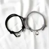 2 Pcs/Set Magnetic Couples Bracelets Relationship Matching Bracelets For Couples Friendship Promise Rope Braided Bracelet Set Gifts