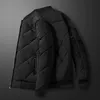 Winter Jacket Men Parkas Thicken Warm Coat Mens Stand Collar Jackets Solid Color Parka Male Fashion Streetwear Overcoat 4XL 220105