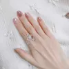 Темперамент Grace Hollow Out Butterfly Ring AAA Zircon S925 Sterling Silver Модный Роскошный бренд Ювелирные изделия Marry Gorgeous