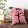 Pillow Art malarstwo Kreatywne obudowę Dzieci039s Malarstwo olejowe drzewo w stylu kreskówek towary domowe sofa poduszka poduszka poduszka case4462067