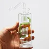 Cachimbos de água coloridos reciclador com tigela de óleo de vidro para fumar de 10 mm Dab Rig Tool Shisha Hookah Ash Catchers para Bonito Wax Water Tobacco e Percolater Bongs