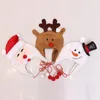 Kinderen Kerstfluwelen Hoed Kinderen Sneeuwvlok Warm GLB kinderen Xmas Snowman Warm Ski Caps Christmas Party Decor Costume Muts Hoeden