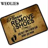 Please Remove Your Shoes Doormat Carpet Funny Indoor/Outdoor Rubber Non Slip Floor Mat Rug Home Living Room Bathroom Decoration Y200527