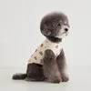 Crème Ours Imprimer Chien Vêtements pour Petits Chiens Moyens Style Coréen Coton Chien Gilet Doux Chien Loisirs Tops Mignon Chiot Costume 201102