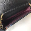 hele 2022 klassieke mini -size kleuren dames ketting portefeuilles met doosontwerpers handtassen portemonnees luxe ontwerpers tassen crossbody b2653