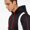 Fleece hoodies män våren hösten långärmad 2 datorer huva tröjor uppsättningar mens märke två stycken hoody tröjor uppsättningar 201109