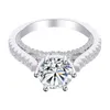 كامل 2020 جديد Zirconia Zirconia Female Silver Color Ring for Woman Wedding Crystal Ring Ring Ring4078109