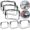 Clear Toiletry Bag Waterproof PVC Zippered Carry Pouch Portable Makeup Bag Organizer Bag Set for Travel