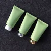 50ml Frost Plastic Soft Bottle Matte Green 50g Cosmetic Cream Facial Cleanser Container Toothpaste Lotion Tube