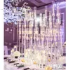 Nouvelle décoration de design de luxe romantique grand métal métal candélabre pour pièces de mariée table de mariée table centrale d'or arrière-plan d'arche Tape de chandelier conique