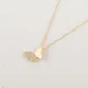 Modny motyl wisiork Fun Fun Animal kształtuje złoty srebrny naszyjnik dla kobiet Prezent Whole5336784