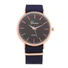 Nyaste män Kvinnor Klockor Lyx Geneva Tunn Shell Nylon Rose Gold Band Clock Boy Girl Student Business Outdoor Wristwatches