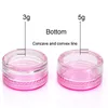 3g/5g Food Grade Plastic Boxes Round Bottom Cream Cosmetic Packaging Box Small Sample Bottles Wax Container