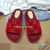 Fashion G Mens Womens Sandals Slippers Slide Designer Luxury Flat High Heels Flip Flops Shoes Embroidered Platform Rubber Sandal Leather