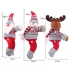 50 cm julhänge Santa Claus Hanging Doll Ladder Rope Climbing Year Tree Decoration Decor Y201020