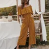 Womail Jumpsuit Womens 2020 여름 캐주얼 바지 폴카 도트 오프 어깨 플레이 슈트 숙녀 긴 Jumpsuit T200704