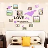 Photo wall decoration living room sofa background small fresh heart-shaped photo bedroom 3d stereo acrylic stickers T200421