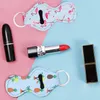 Lipstick Holder Keychains Clip-on Chapstick Holder Sleeve Pouch Keychain Lip Balm Holder Key Chain with 59 Pattern for Travel