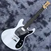 Niestandardowe przedsięwzięcia Johnny Ramone Mosryte Mark II Biała Gitara Elektryczna Tune-A-Matic Stop Tailpiece