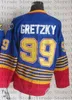CCM Vintage Hockey Brett Hull Jersey Wayne Gretzky Al Macinnis Ретро классические трикотажные изделия сшитые дома синий белый