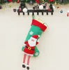 Den senaste Santa Claus 59cm, andra stilar 50,5 cm Storlek, julstrumpor, juldekorationer, presentsocker, gratis frakt