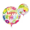 Folie Ballon Happy Birthday Star Round Ballonnen Verjaardagsfeest Decoratieve Multicolor Ballonnen Bruiloft Decoraties Benodigdheden 18 Inch Zyy403