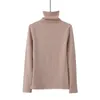 Kobiety swetry turtleeck jesienne zimowe topy sweter lady czarny biały cienki skoczek jumper z dzianiny pull femme 201222