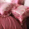 Europe Jacquard Bedspread bedding sets queen king size 4pcs satin lace embroidered duvet cover Silk Cotton luxury bedskirt sheet Linen pillowcases home Textile