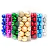 Large Plastic Christmas balls 24 pcslot For Christmas Tree Decoration Ornaments 8 cm 6 cm 4 cm Wholesale styrofoam balls 201027