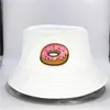 Cloches Donut Embroidery Cotton Bucket Hat Fisherman Autdoor Travel Sun Cap Hats for Kid Men Women 1461