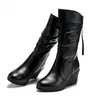 Winter Damen Mode vielseitig bequem flacher Mund Schnee Damen lässig Zip PU plus Baumwolle warme Stiefel Mujer C78 Y200115