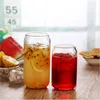 Sublimation Frosted Glass Bottle Tumbler 12oz/16oz Clear Cola Can Personalized Milk Juice Soda Cup Party Whiskey Wine Mug