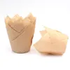 50 sztuk / zestaw DIY Tulipany Cupcake Wkładki Do Pieczenia Muffin Okładki Przypadki jednorazowe Ciasto Puchar Dekoracja Na Party Y200618