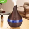 Humidifier Aroma Elétrico Difusor de Ar Wood Ultrasonic Air Humidificador Aromaterapia Aromaterapia Cool Mist fabricante para casa