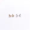 New Classic Symmetrical heart earrings Wholesale Gold color studs earrings for women