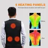 Outdoor T-Shirts Manetic Therapy Heated Vest Washable USB Electric Heating Waistcoat Clothing Winter Jacket For Men And Women