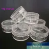 10g X 100 Empty Small Plastic Cosmetic Bottle Jars Container Transparent for Storage Clear Cream Tin Pot for Skin Cream Nail Art