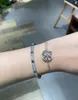 S925 سوار قلادة Silver Luxury Flower مع الماس في 18K Rose Gold Platinum Color for Women Wedding Jewelry Gift Have Box Stamp PS7307