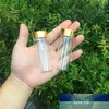 30x80mm 24pcs 40 مل زجاجات زجاجية الألومنيوم المسمار الذهبي الفارغة شفافة واضحة السائل حاوية الهدايا رغبة زجاجة jars7578537