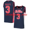 Ncaa Ole Miss Revels College Basketball Jerseys Terence Davis Jersey Breein Tyree Sammy Hunter Shon Robinson Carlos Curryカスタムステッチ