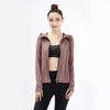 Dames sportjack ritsjoga jas snel droge vest kap fitness hardlopen sportkleding gym workout tops meisje elastische joggingjassen