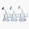 New 5.5Inch Glass Water Bongs With 14mm Glass Bowl Heady Beaker Bong Dab Oil Rigs Glass Water Pipes Recycler Bong For Smoking