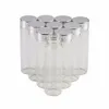 20 pcs 30x103 mm 50ml Silver Plastic Screw Cap Glass Bottles Perfume Sample Jars Wishing Stars New Arrival