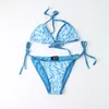 2022 بيع ملابس بيكيني أزياء ملابس السباحة في مخزون ملابس السباحة ضمادة ضمادة مثيرة بدلات الاستحمام وسادة القطر 4 Styles182i